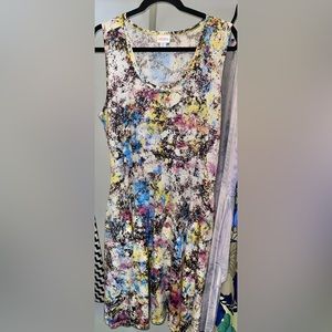 Lularoe Nicki Dress Paint Splatter XL